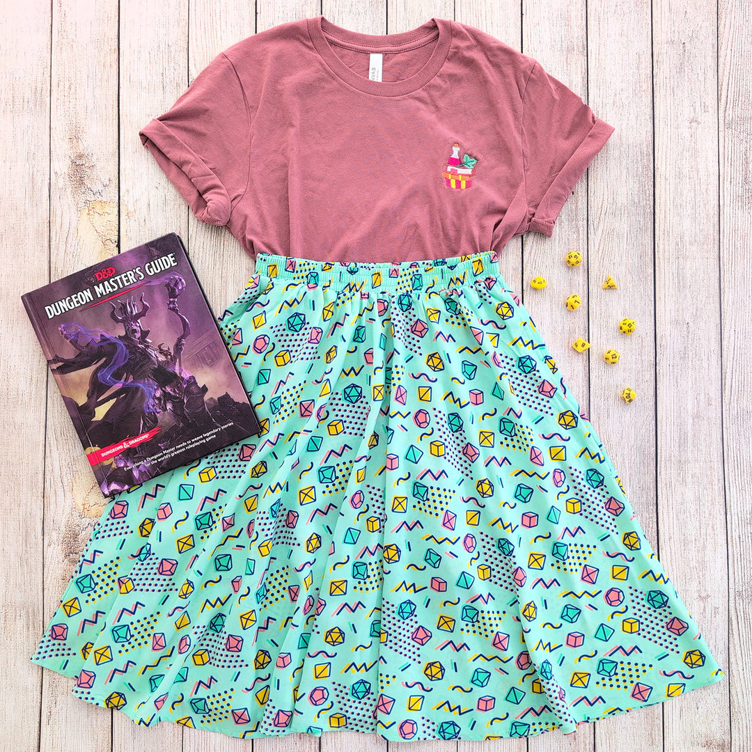 90s Dice Midi Skirt