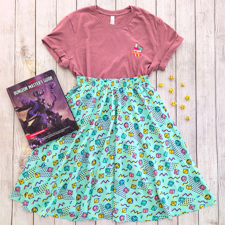 90s Dice Midi Skirt