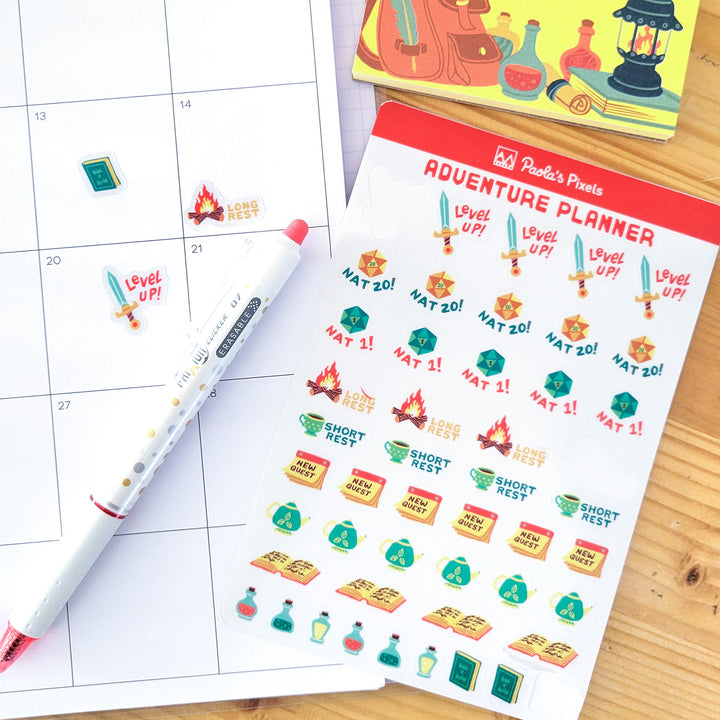 Adventure Planner Sticker Sheets