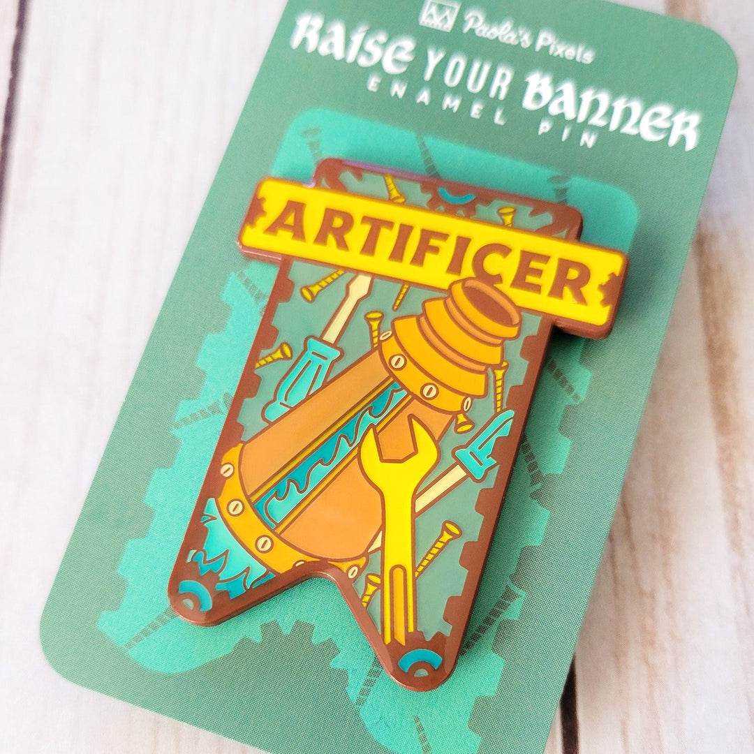 Seconds Sale! Artificer Banner Enamel Pin