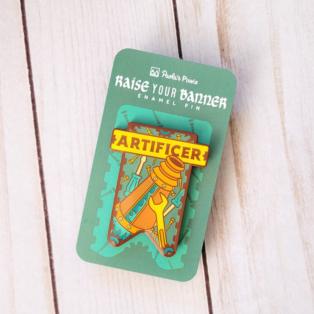 Seconds Sale! Artificer Banner Enamel Pin