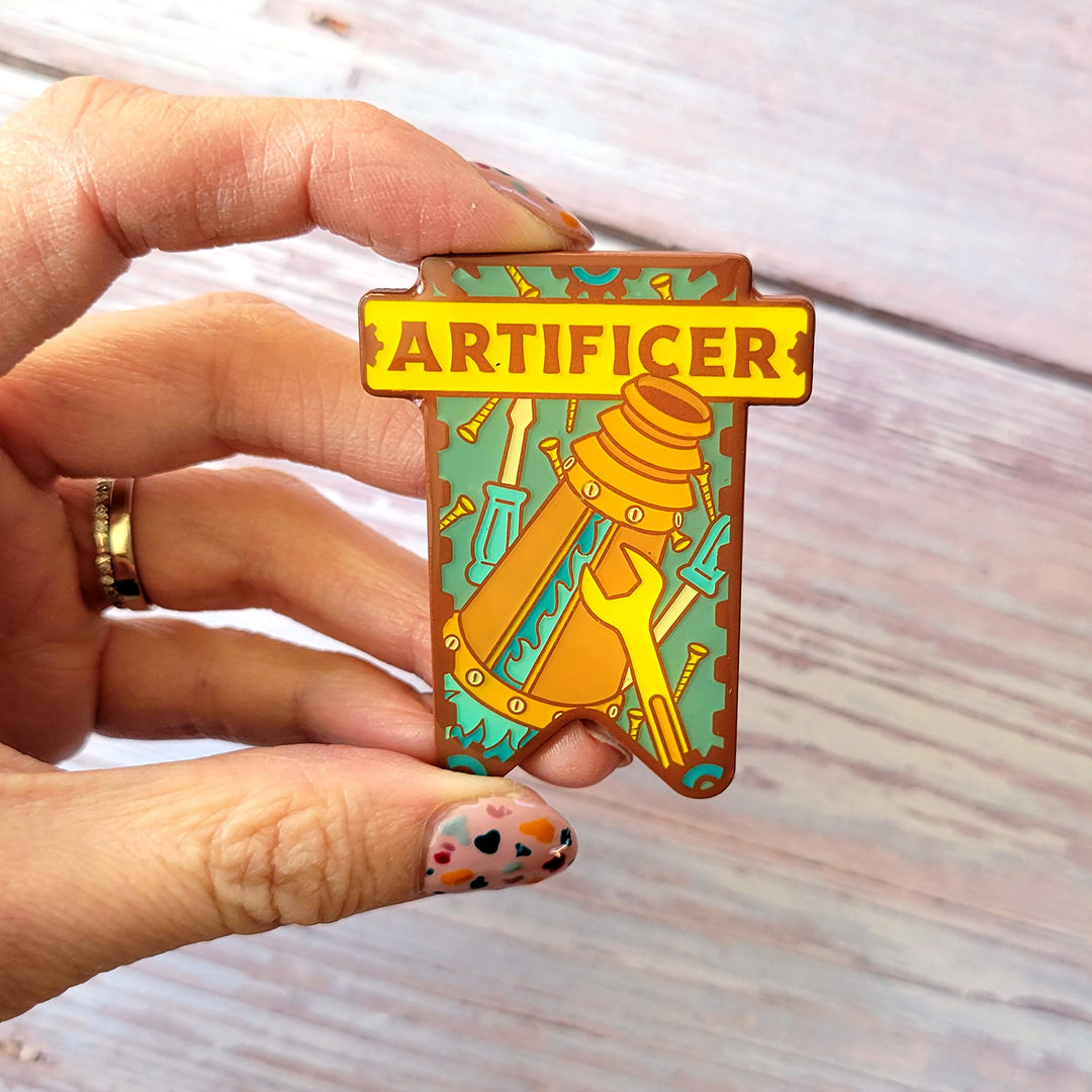 Seconds Sale! Artificer Banner Enamel Pin
