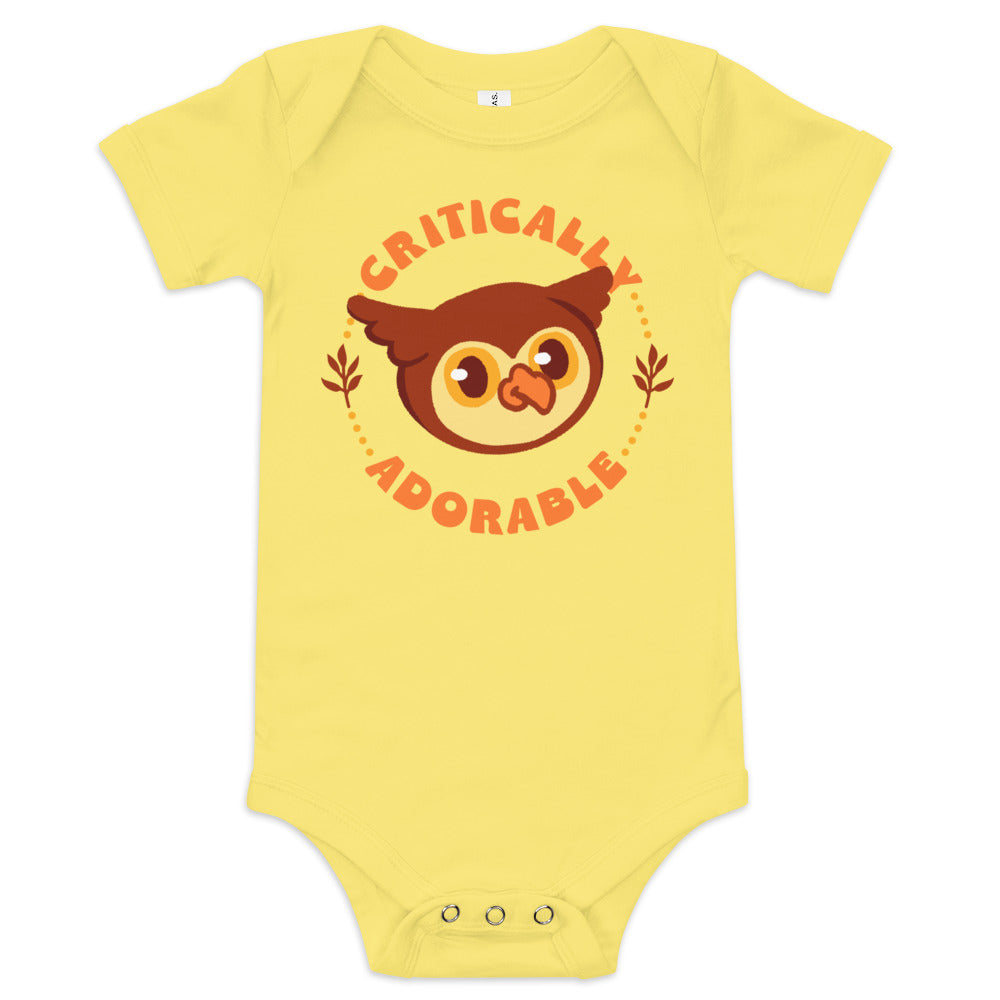 Critically Adorable Owlbear Baby One Piece - Geeky merchandise for people who play D&D - Merch to wear and cute accessories and stationery Paola's Pixels