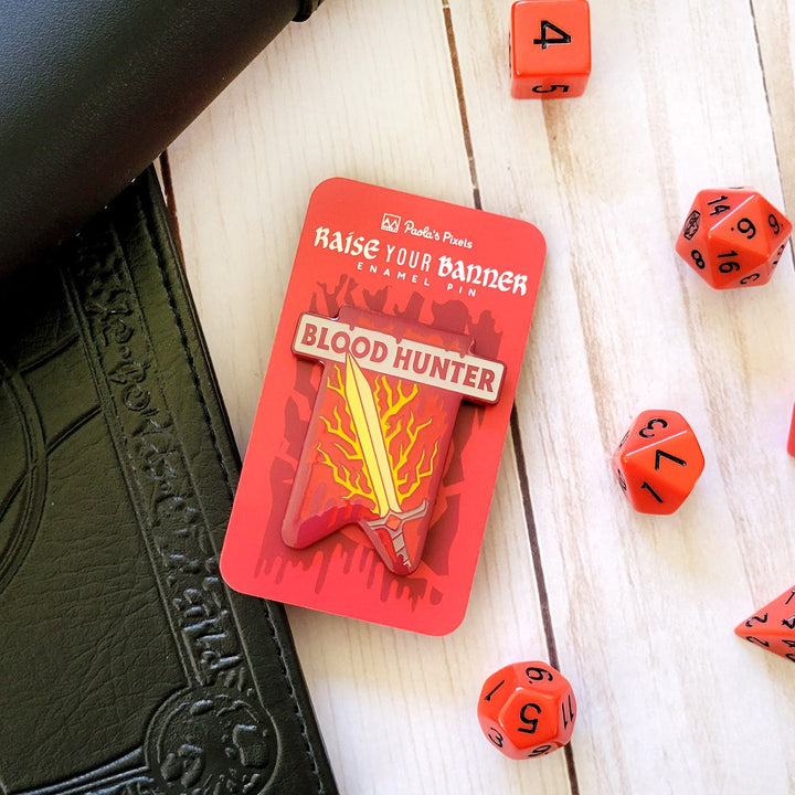 Seconds Sale! Blood Hunter Banner Enamel Pin