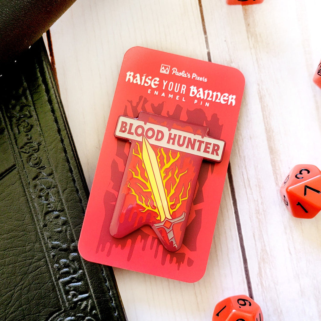 Seconds Sale! Blood Hunter Banner Enamel Pin