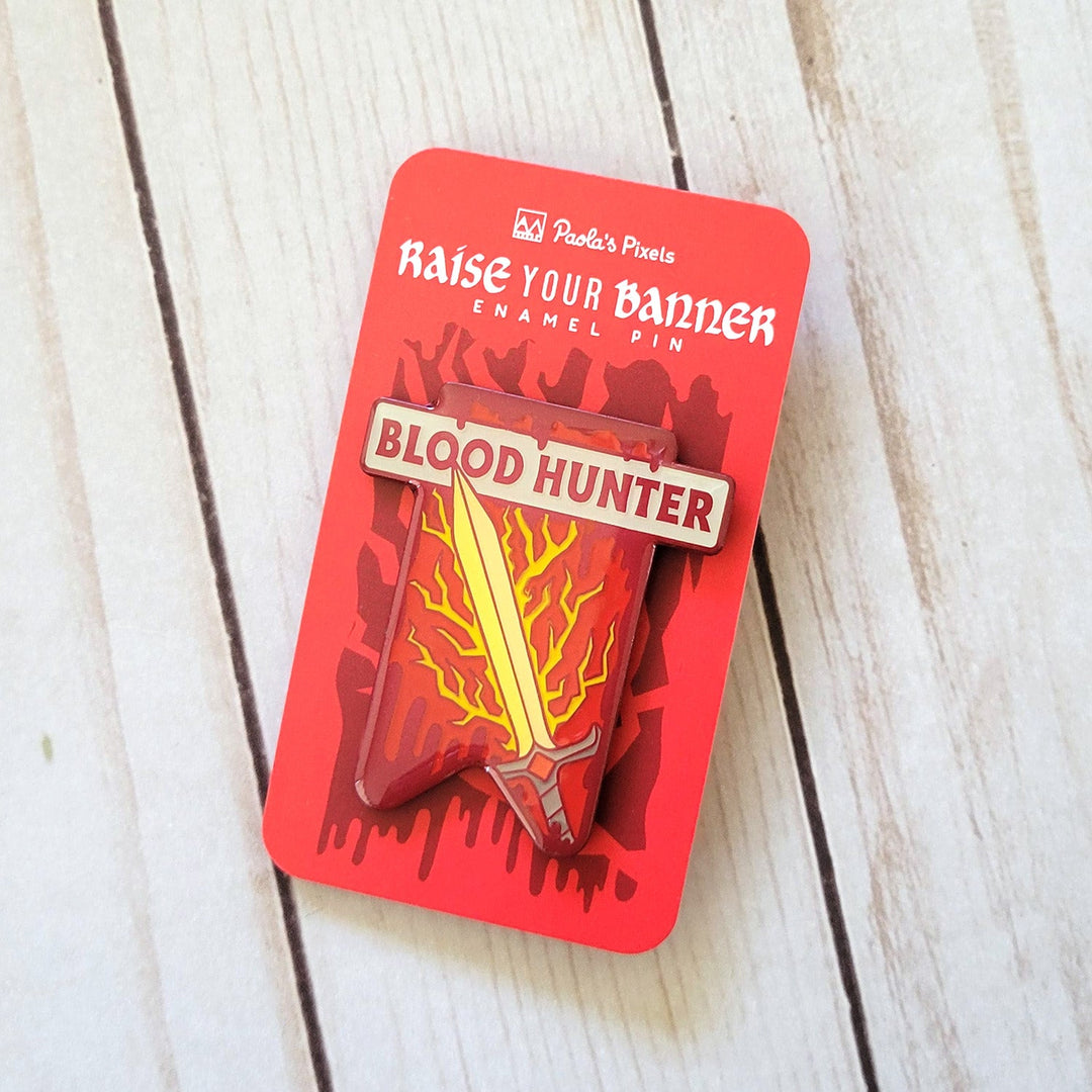 Seconds Sale! Blood Hunter Banner Enamel Pin