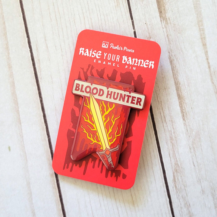 Seconds Sale! Blood Hunter Banner Enamel Pin