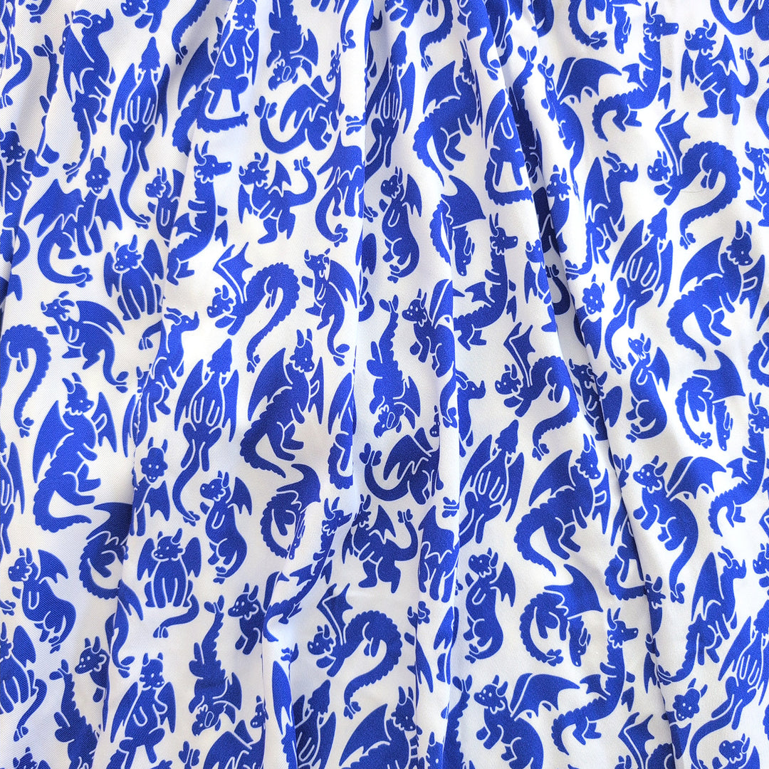 Blue Dragons Midi Skirt