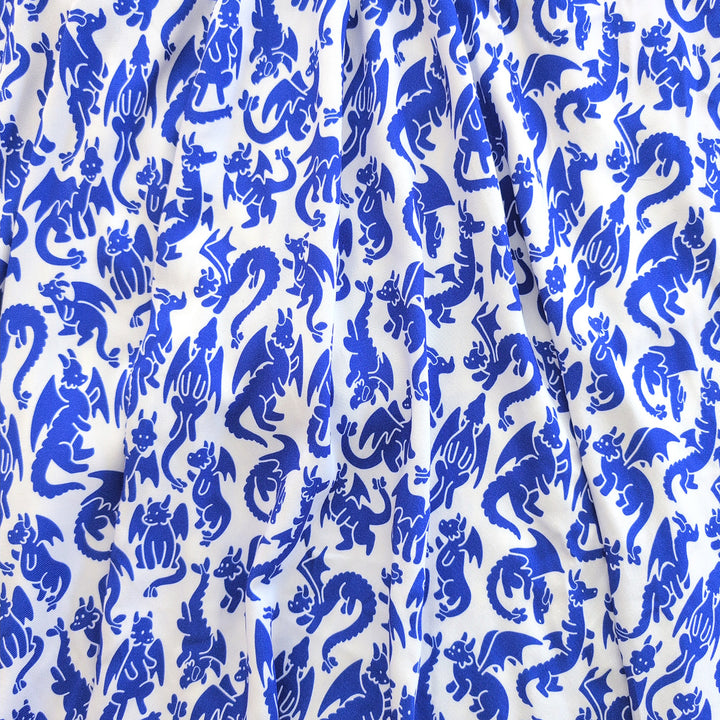 Blue Dragons Midi Skirt