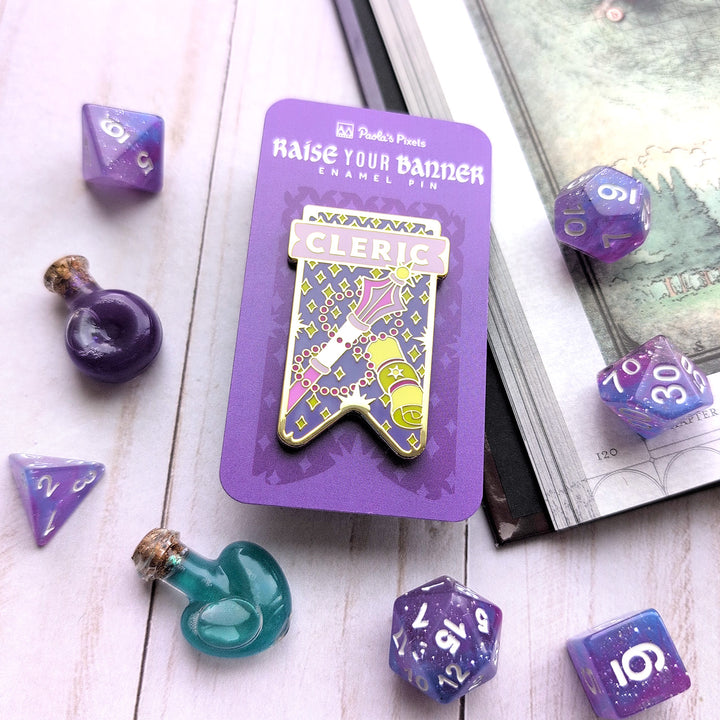 Cleric Banner Enamel Pin
