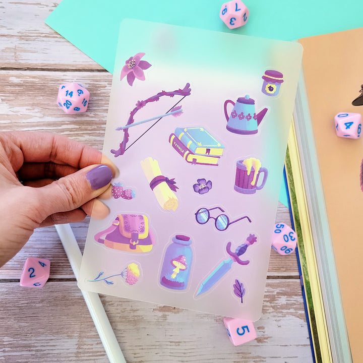 Feywild Sticker Sheet - Geeky merchandise for people who play D&D - Merch to wear and cute accessories and stationery Paola's Pixels