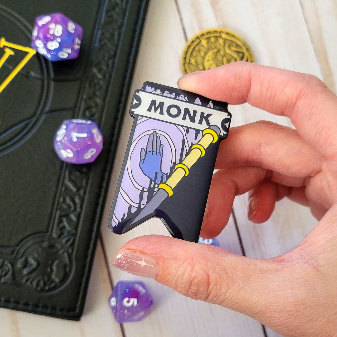 Seconds Sale! Monk Banner Enamel Pin