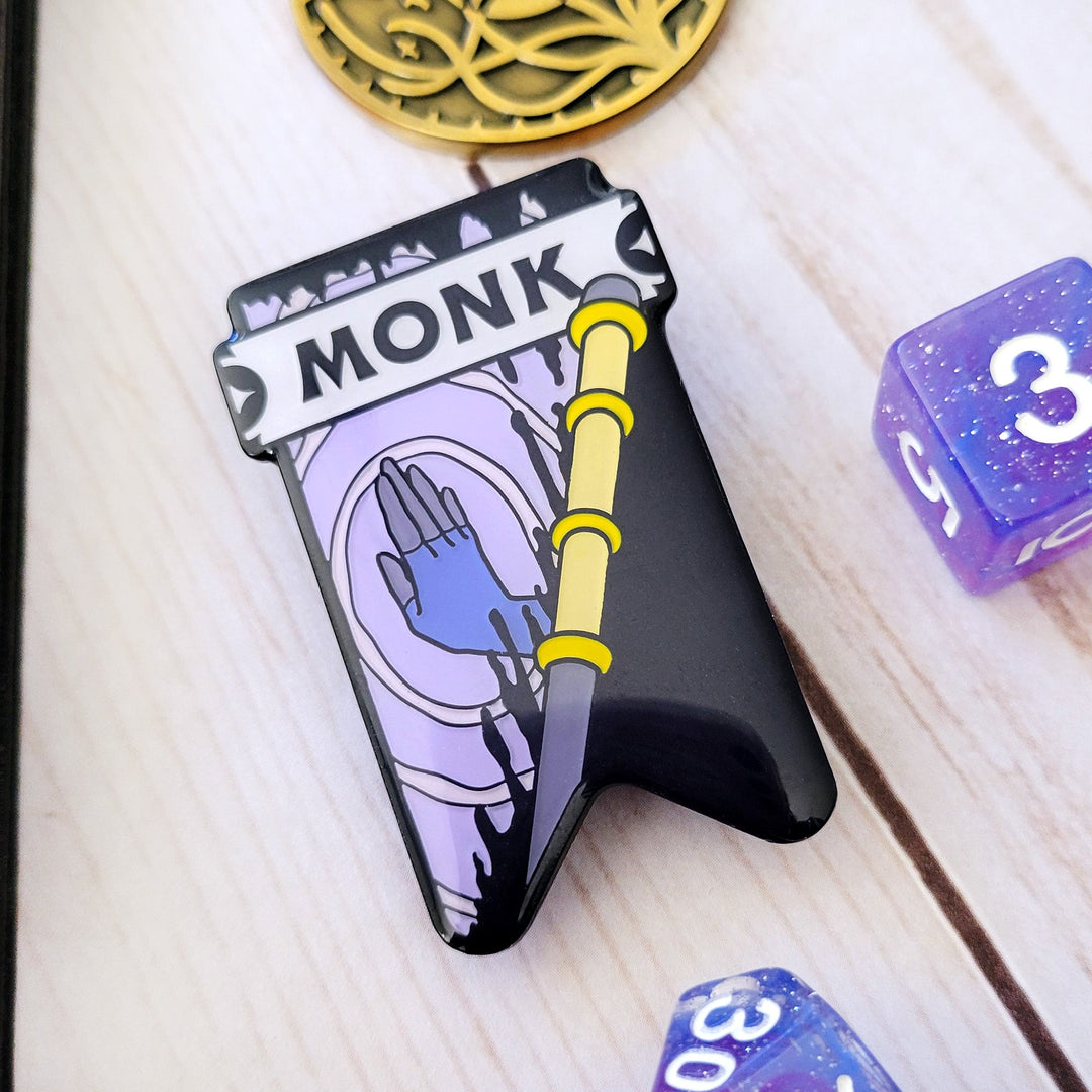 Seconds Sale! Monk Banner Enamel Pin