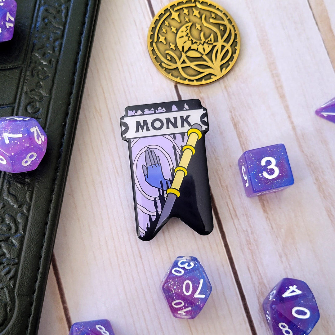 Seconds Sale! Monk Banner Enamel Pin