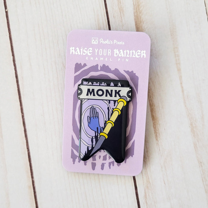 Seconds Sale! Monk Banner Enamel Pin