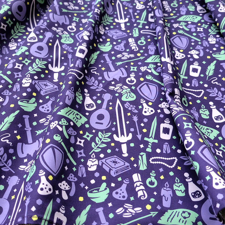 Purple Dungeon Academia Midi Skirt