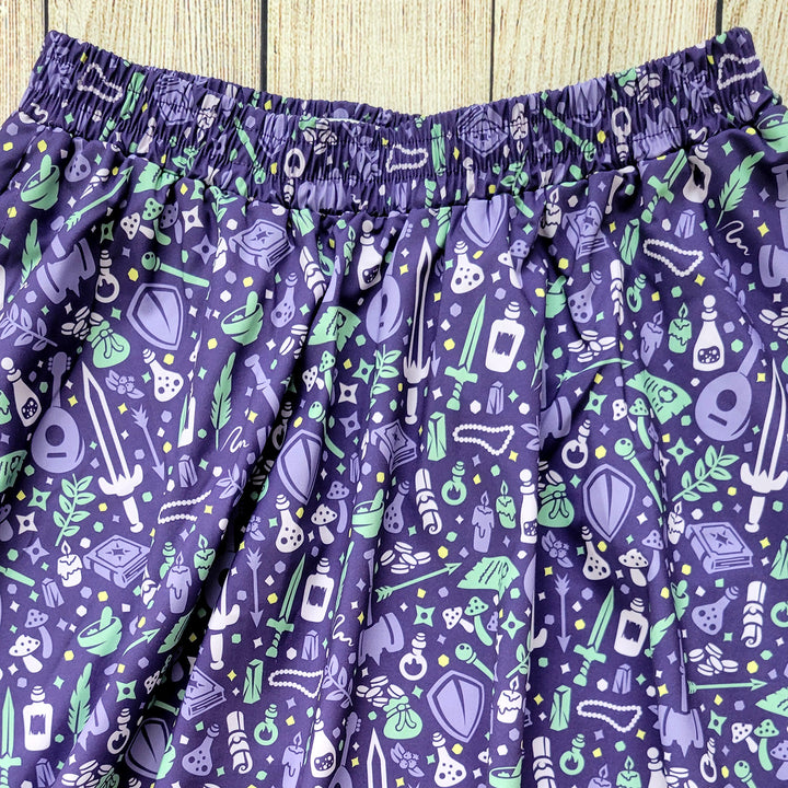 Purple Dungeon Academia Midi Skirt