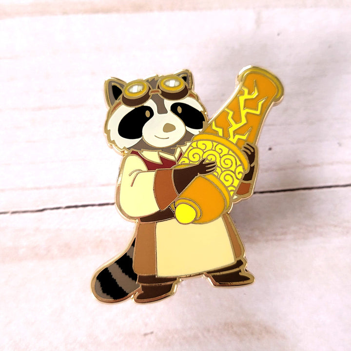 Seconds Sale! Raccoon Artificer Enamel Pin