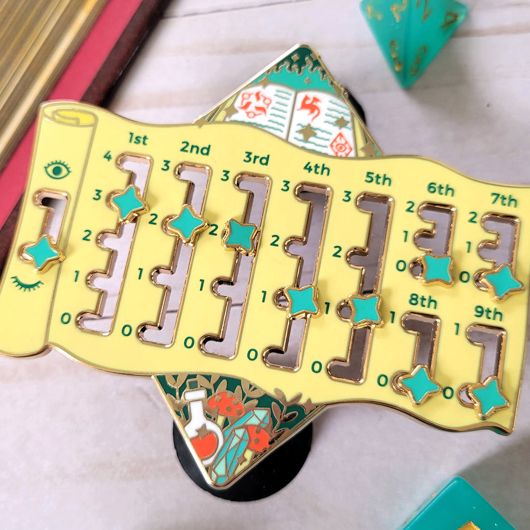 Spellcaster Spell Slot Tracker Enamel Pin