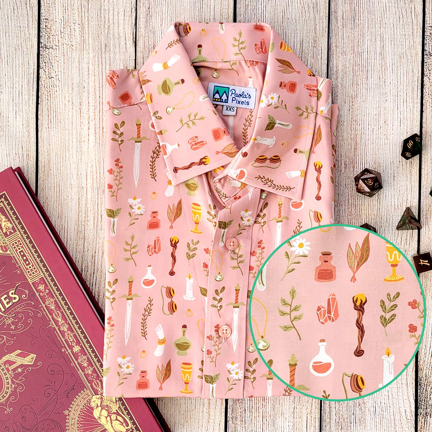 Spellcaster Unisex Button Up Hawaiian Shirt – Paola's Pixels