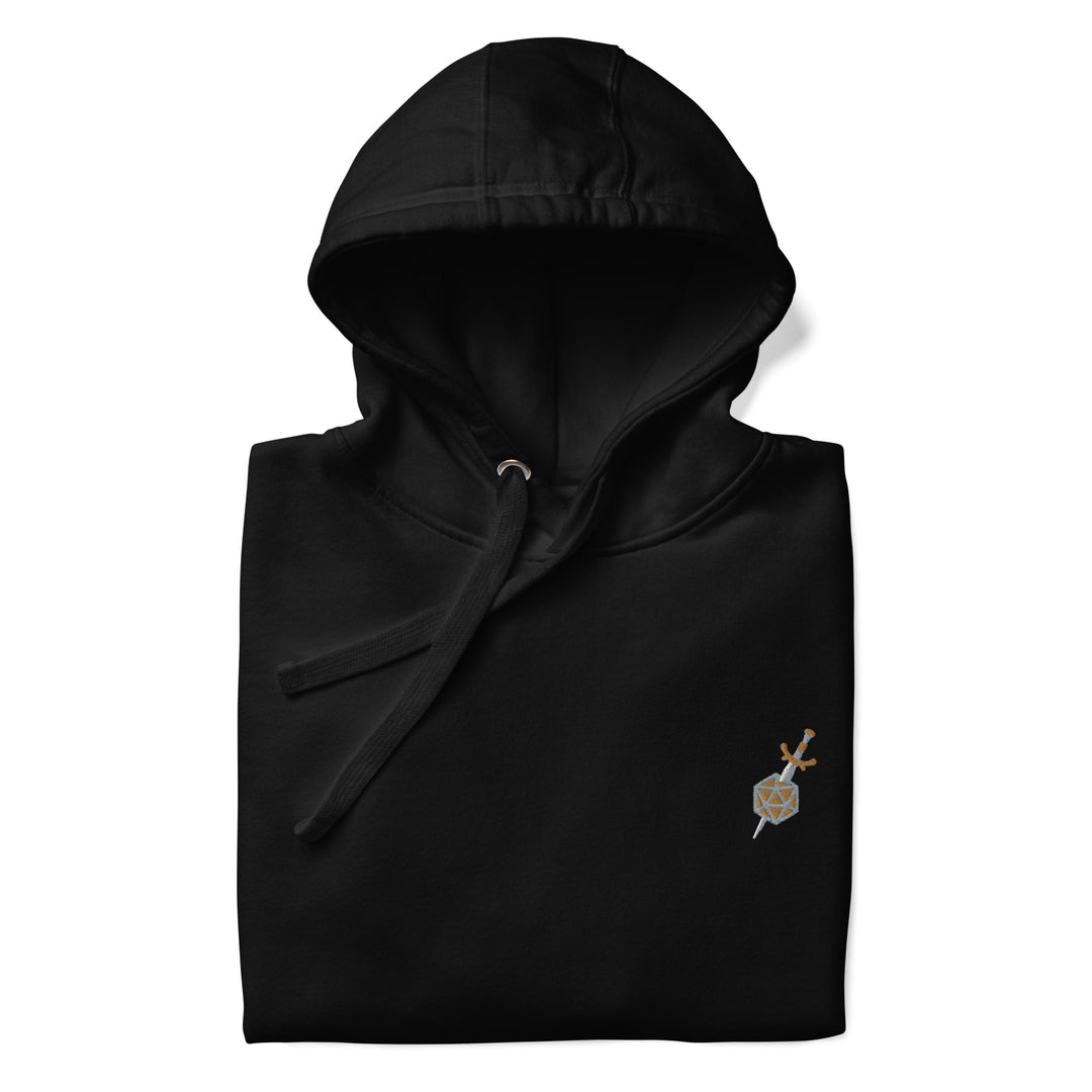 Dagger and d20 Embroidered Hoodie