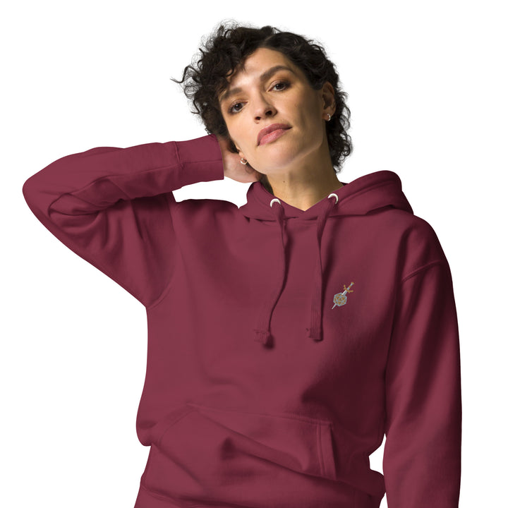 Dagger and d20 Embroidered Hoodie