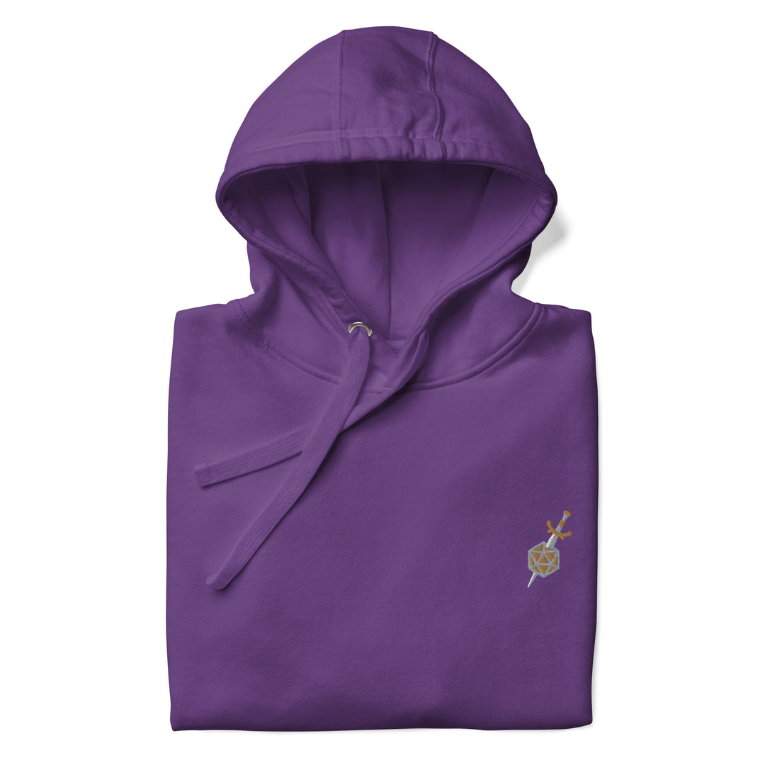 Dagger and d20 Embroidered Hoodie