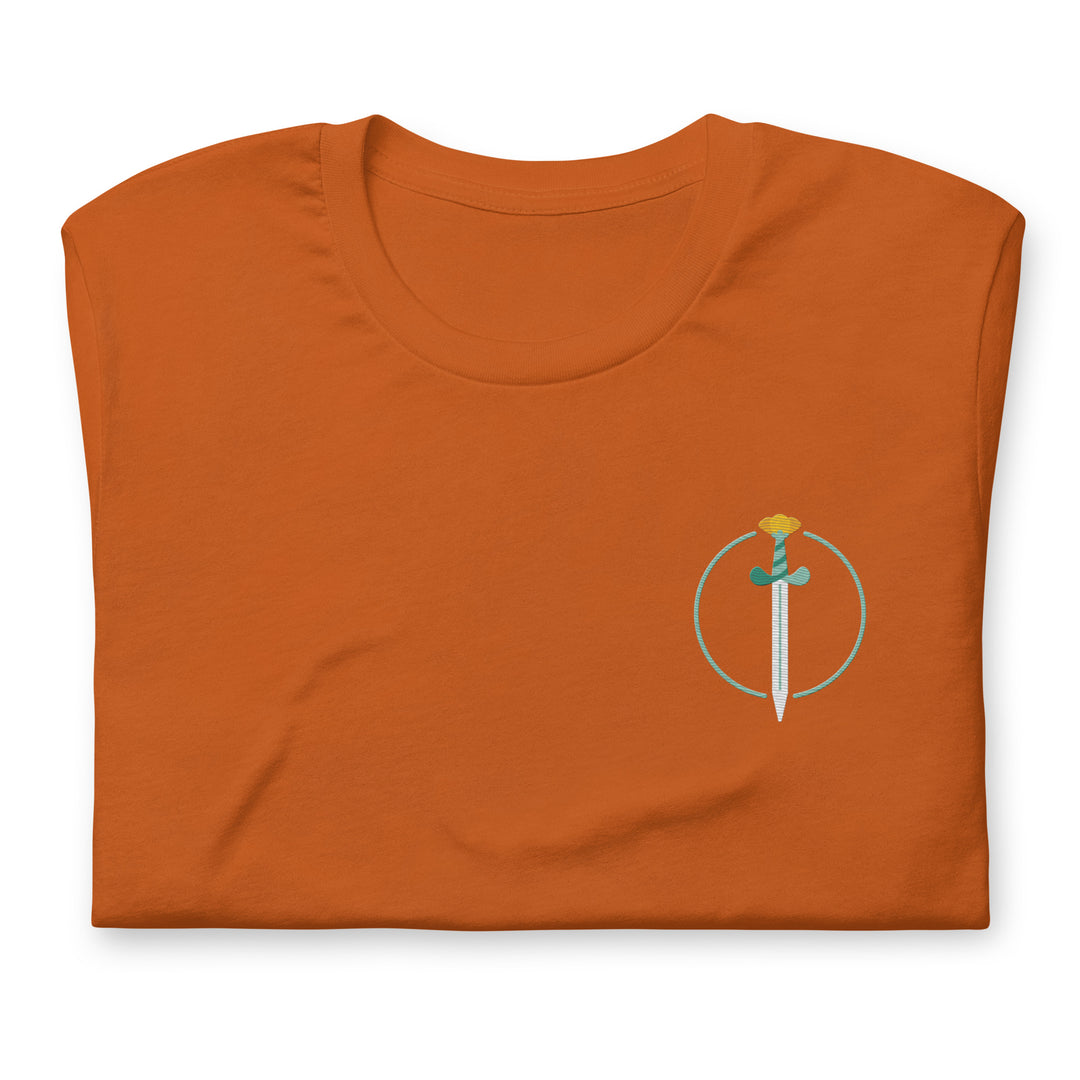 Yellow Sword Embroidered Unisex Shirt