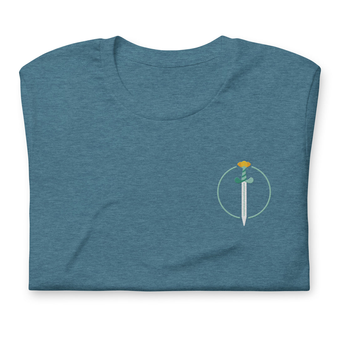 Yellow Sword Embroidered Unisex Shirt