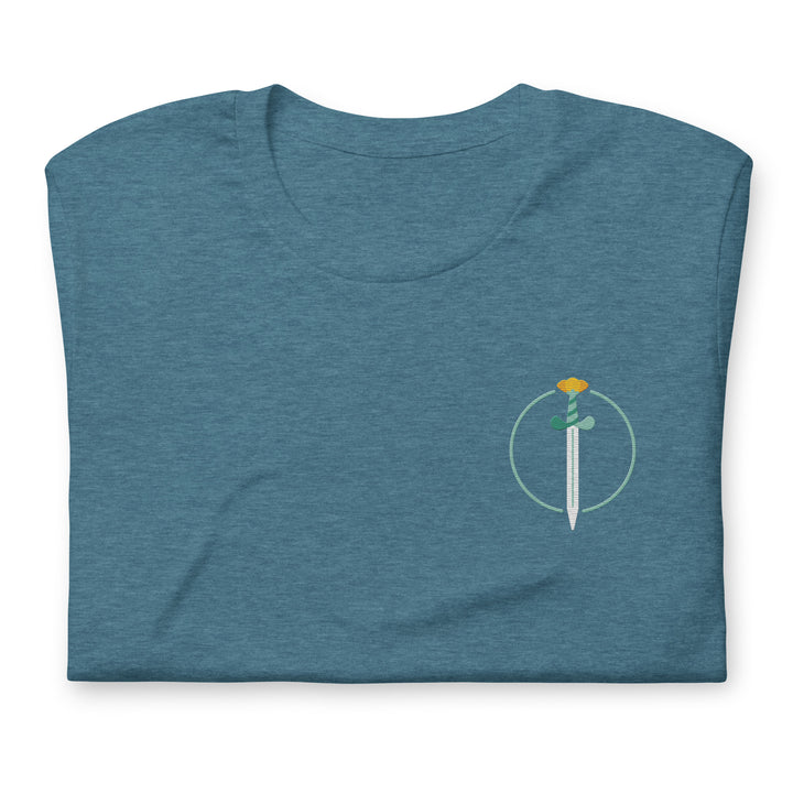 Yellow Sword Embroidered Unisex Shirt