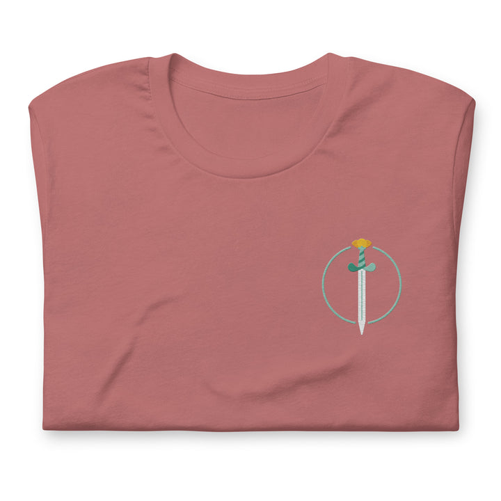 Yellow Sword Embroidered Unisex Shirt