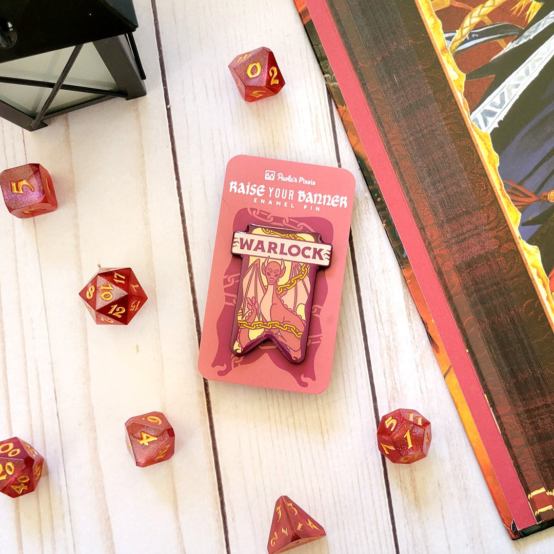 Seconds Sale! Warlock Banner Enamel Pin