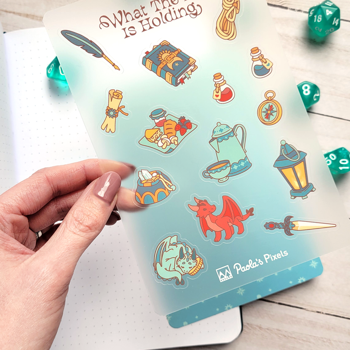 What The Bag Is Holding Sticker Sheet