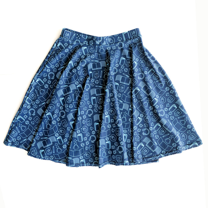 Game Master Skater Skirt - Geeky merchandise for people who play D&D - Merch to wear and cute accessories and stationery Paola's Pixels