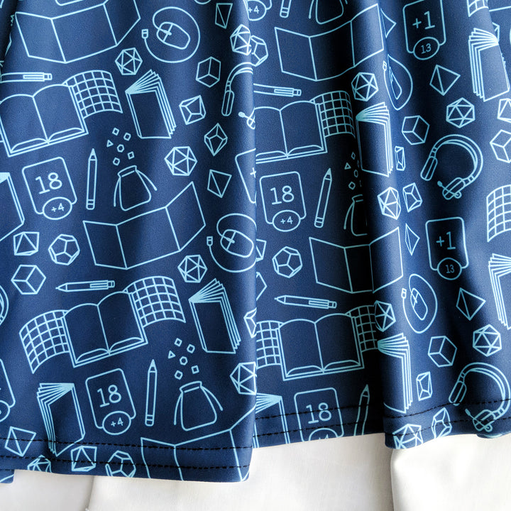 Game Master Skater Skirt - Geeky merchandise for people who play D&D - Merch to wear and cute accessories and stationery Paola's Pixels