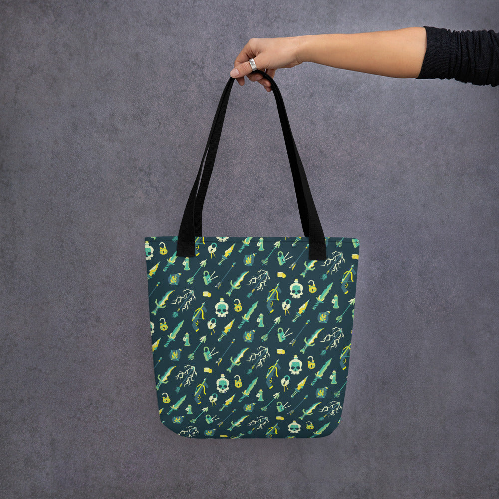 Rogue Tote Bag - Geeky merchandise for people who play D&D - Merch to wear and cute accessories and stationery Paola's Pixels