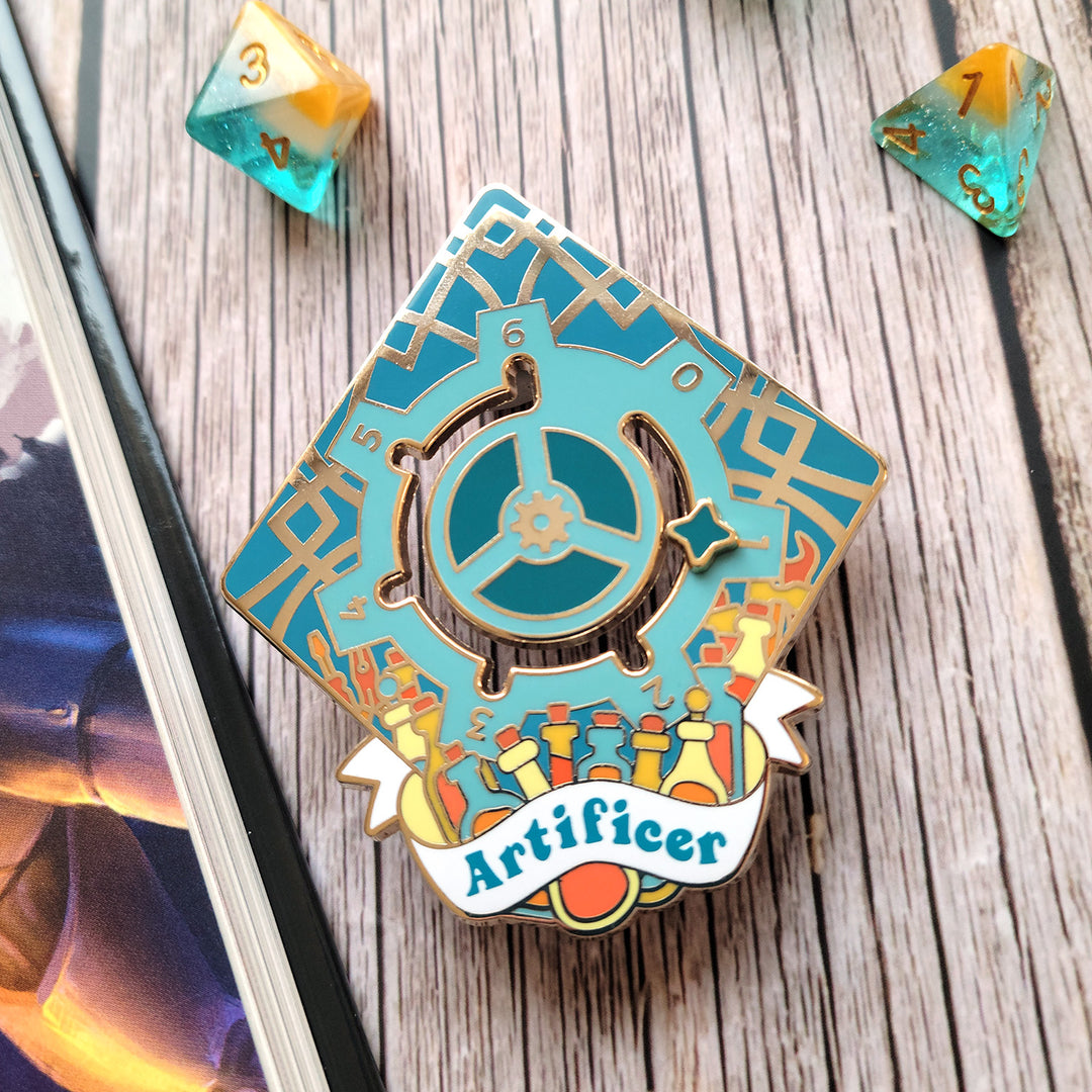Artificer Infusion Tracker Enamel Pin - Geeky merchandise for people who play D&D - Merch to wear and cute accessories and stationery Paola's Pixels