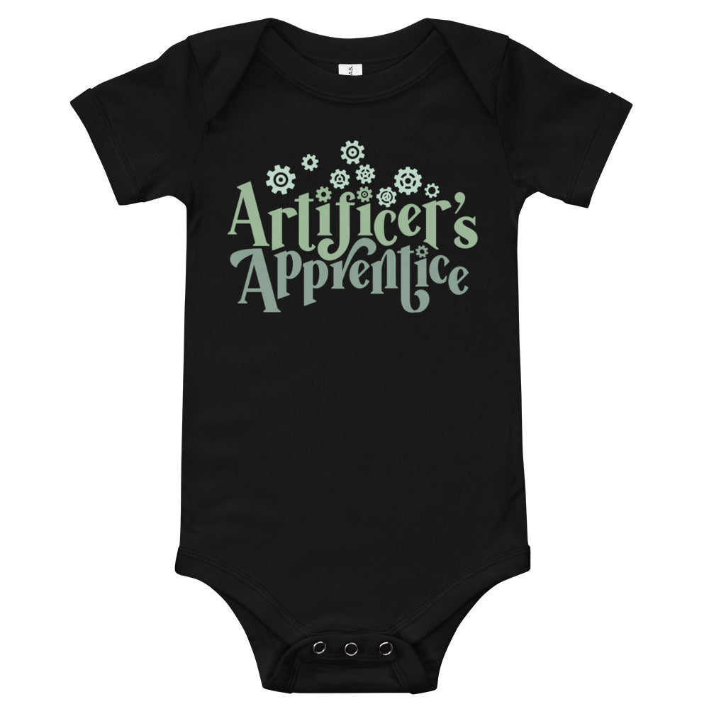 Artificer's Apprentice Baby One Piece - Geeky merchandise for people who play D&D - Merch to wear and cute accessories and stationery Paola's Pixels