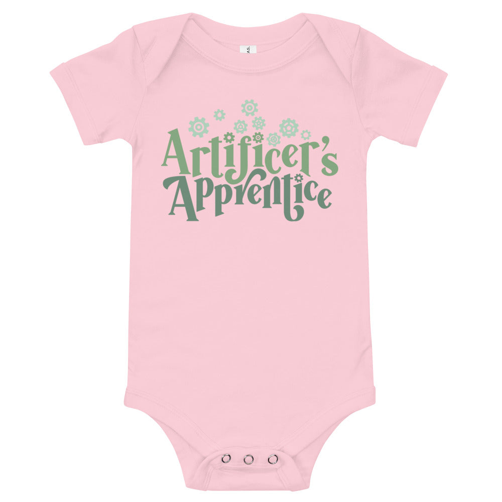 Artificer's Apprentice Baby One Piece - Geeky merchandise for people who play D&D - Merch to wear and cute accessories and stationery Paola's Pixels