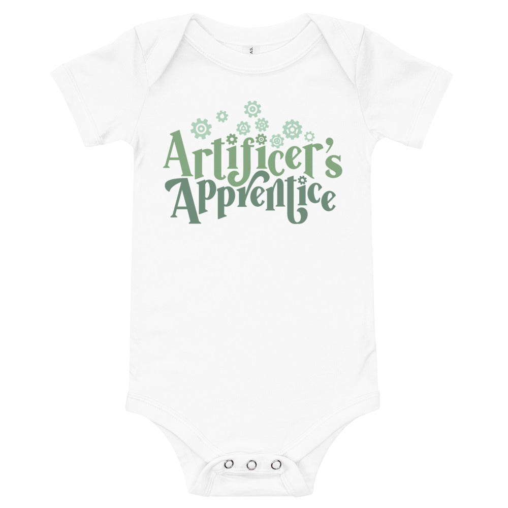Artificer's Apprentice Baby One Piece - Geeky merchandise for people who play D&D - Merch to wear and cute accessories and stationery Paola's Pixels