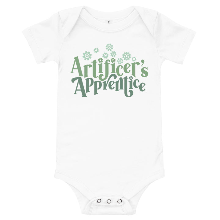 Artificer's Apprentice Baby One Piece - Geeky merchandise for people who play D&D - Merch to wear and cute accessories and stationery Paola's Pixels
