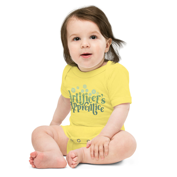 Artificer's Apprentice Baby One Piece - Geeky merchandise for people who play D&D - Merch to wear and cute accessories and stationery Paola's Pixels