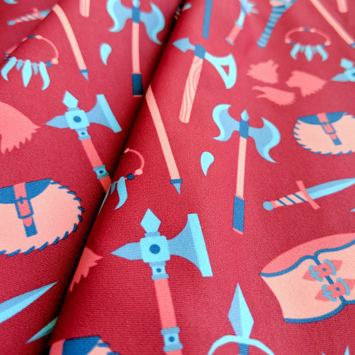 Barbarian Skater Skirt - Geeky merchandise for people who play D&D - Merch to wear and cute accessories and stationery Paola's Pixels