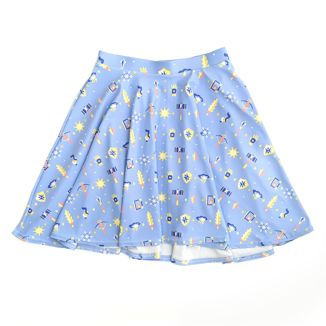Cleric Skater Skirt - Geeky merchandise for people who play D&D - Merch to wear and cute accessories and stationery Paola's Pixels