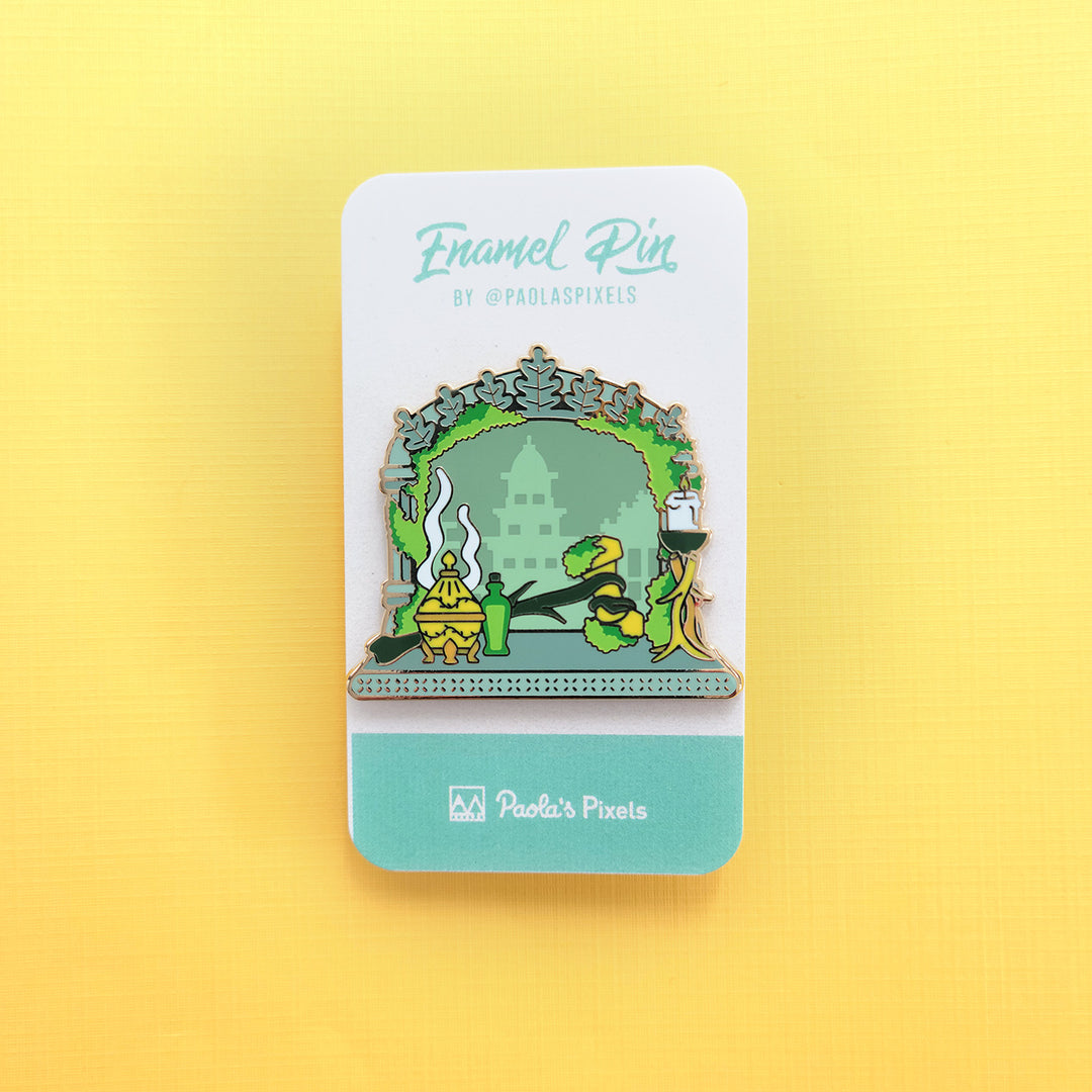 The Cleric Window Pin - Geeky merchandise for people who play D&D - Merch to wear and cute accessories and stationery Paola's Pixels