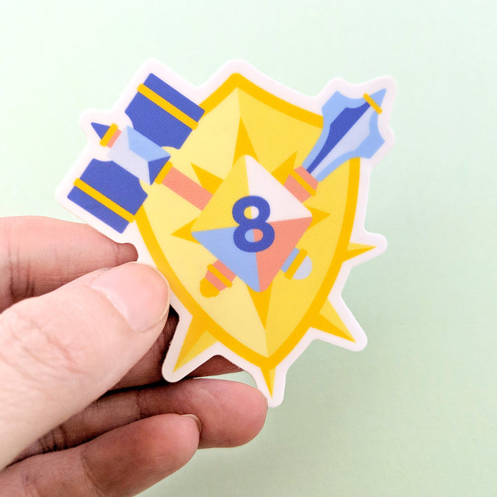 Cleric Sticker - Geeky merchandise for people who play D&D - Merch to wear and cute accessories and stationery Paola's Pixels