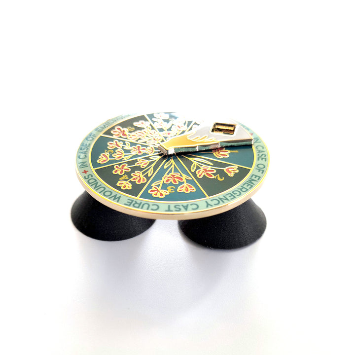 Cure Wounds Spinner Pin - Geeky merchandise for people who play D&D - Merch to wear and cute accessories and stationery Paola's Pixels