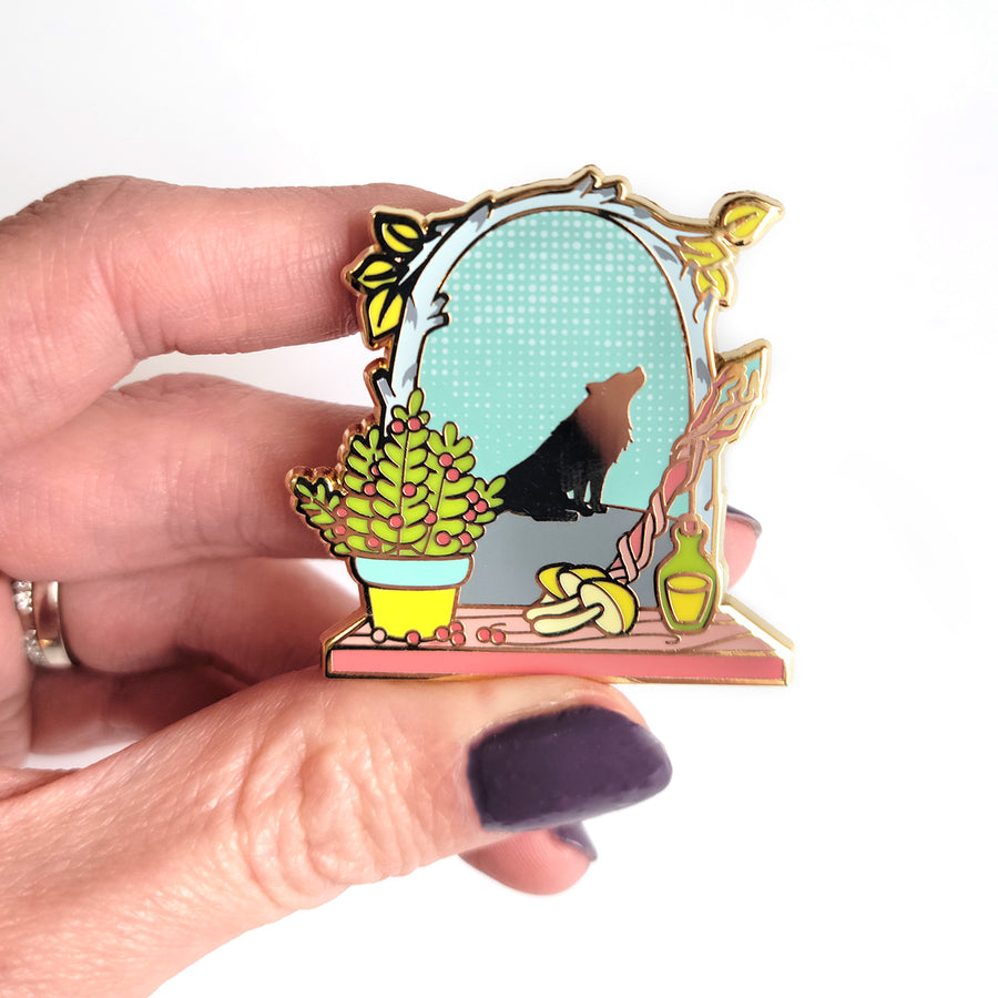 Seconds Sale! The Druid Window Pin - Geeky merchandise for people who play D&D - Merch to wear and cute accessories and stationery Paola's Pixels