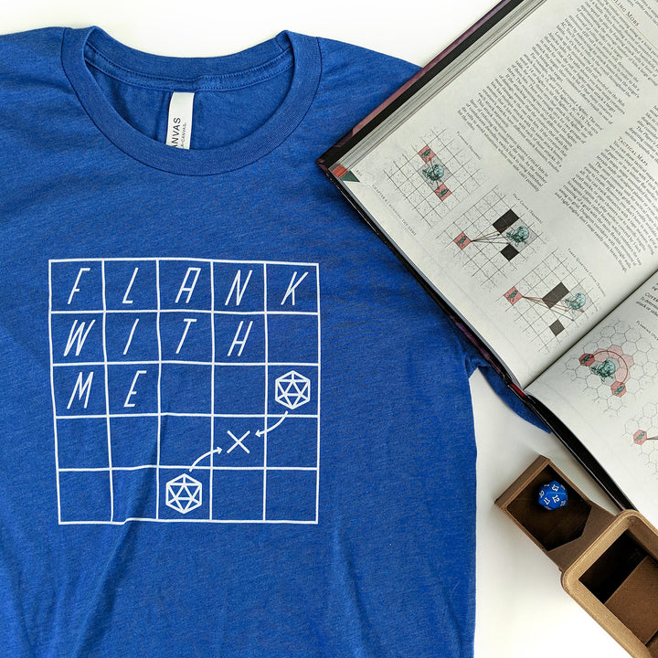 Flank With Me Shirt - Geeky merchandise for people who play D&D - Merch to wear and cute accessories and stationery Paola's Pixels