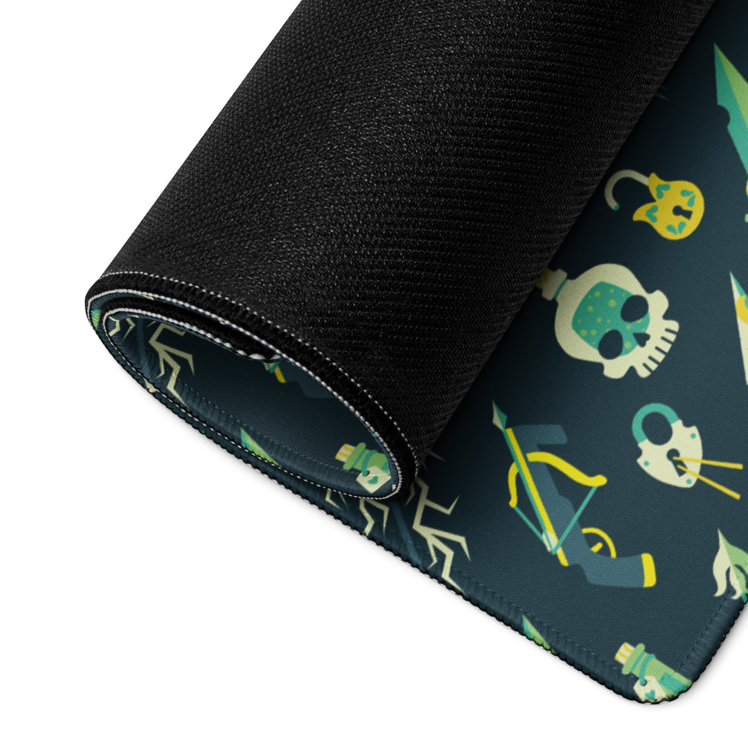 Rogue desk mat - Geeky merchandise for people who play D&D - Merch to wear and cute accessories and stationery Paola's Pixels